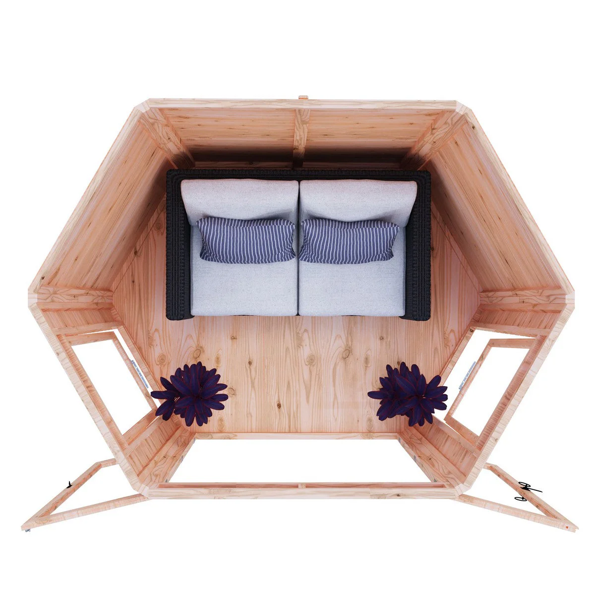 Shire Buttermere 6' 10" x 9' 4" Hexagonal Hip Summerhouse - Premium Dip Treated Shiplap - Image 6