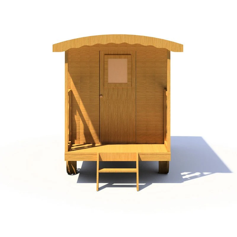 Shire Caboose 7' 6" x 4' 9" Curved Children's Playhouse - Classic Dip Treated Shiplap - Image 3