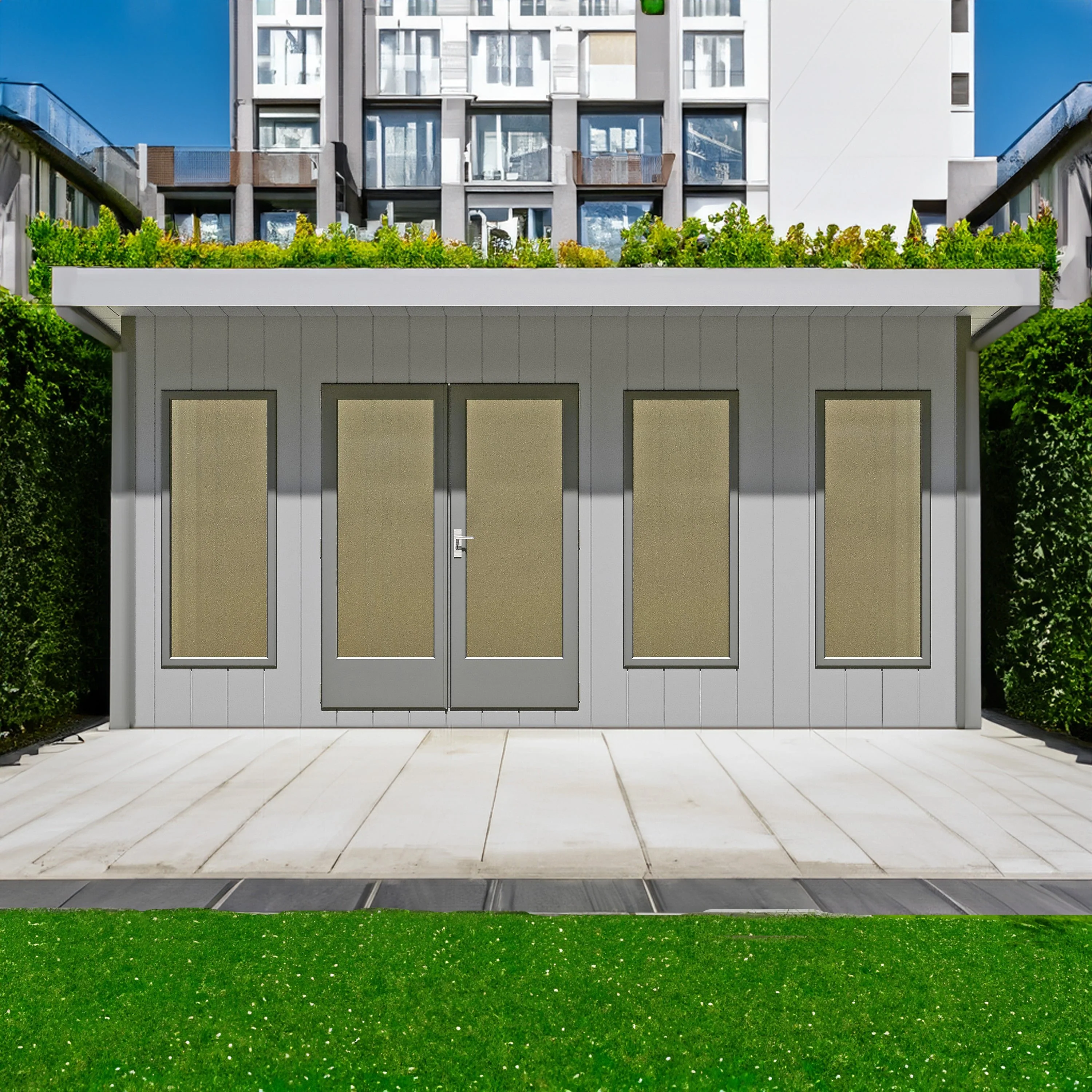 Shire Cali 12' 5" x 15' 6" Pent Garden Office - Premium Wax Board - Image 2