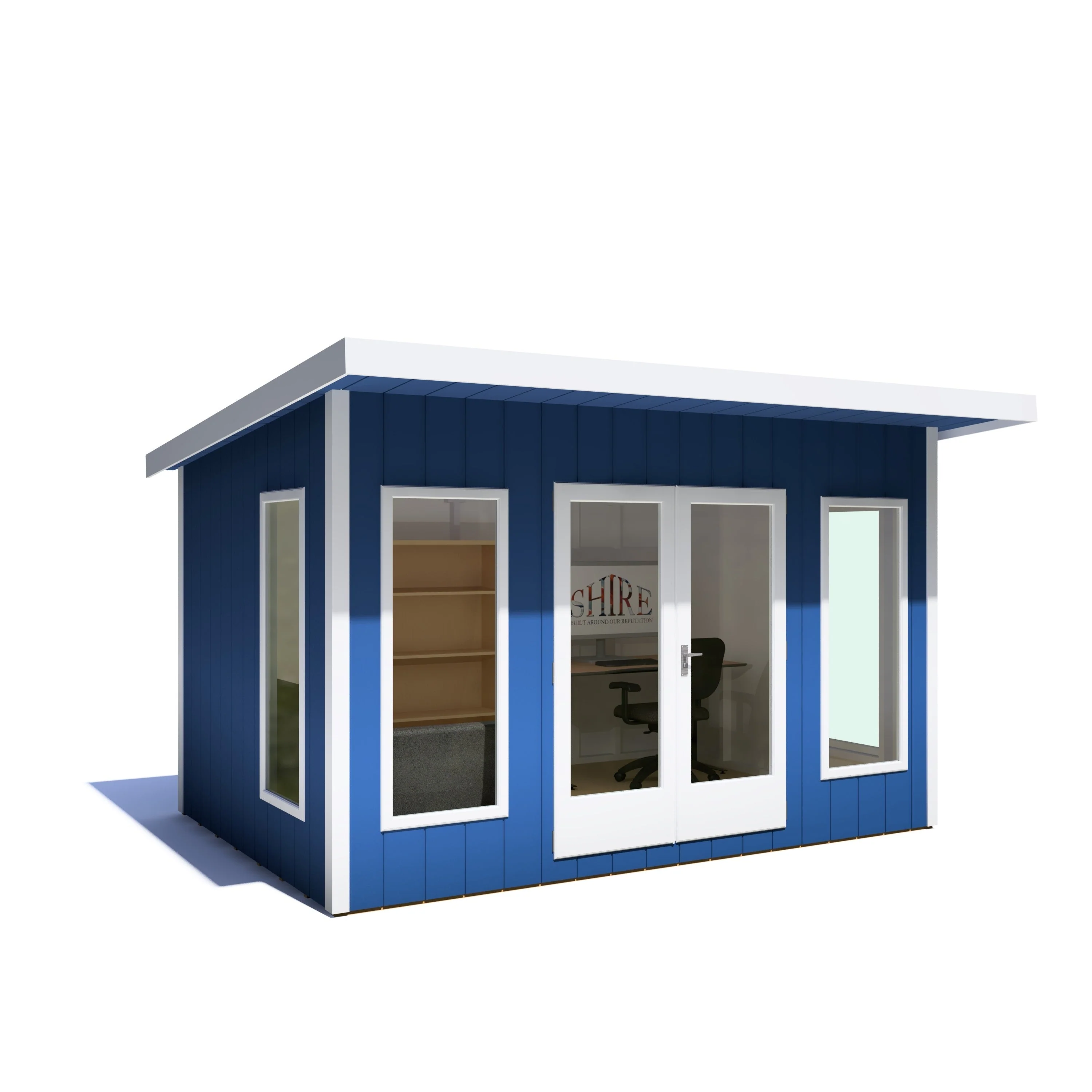 Shire Cali 8' 5" x 12' Pent Garden Office - Premium Wax Board - Image 7