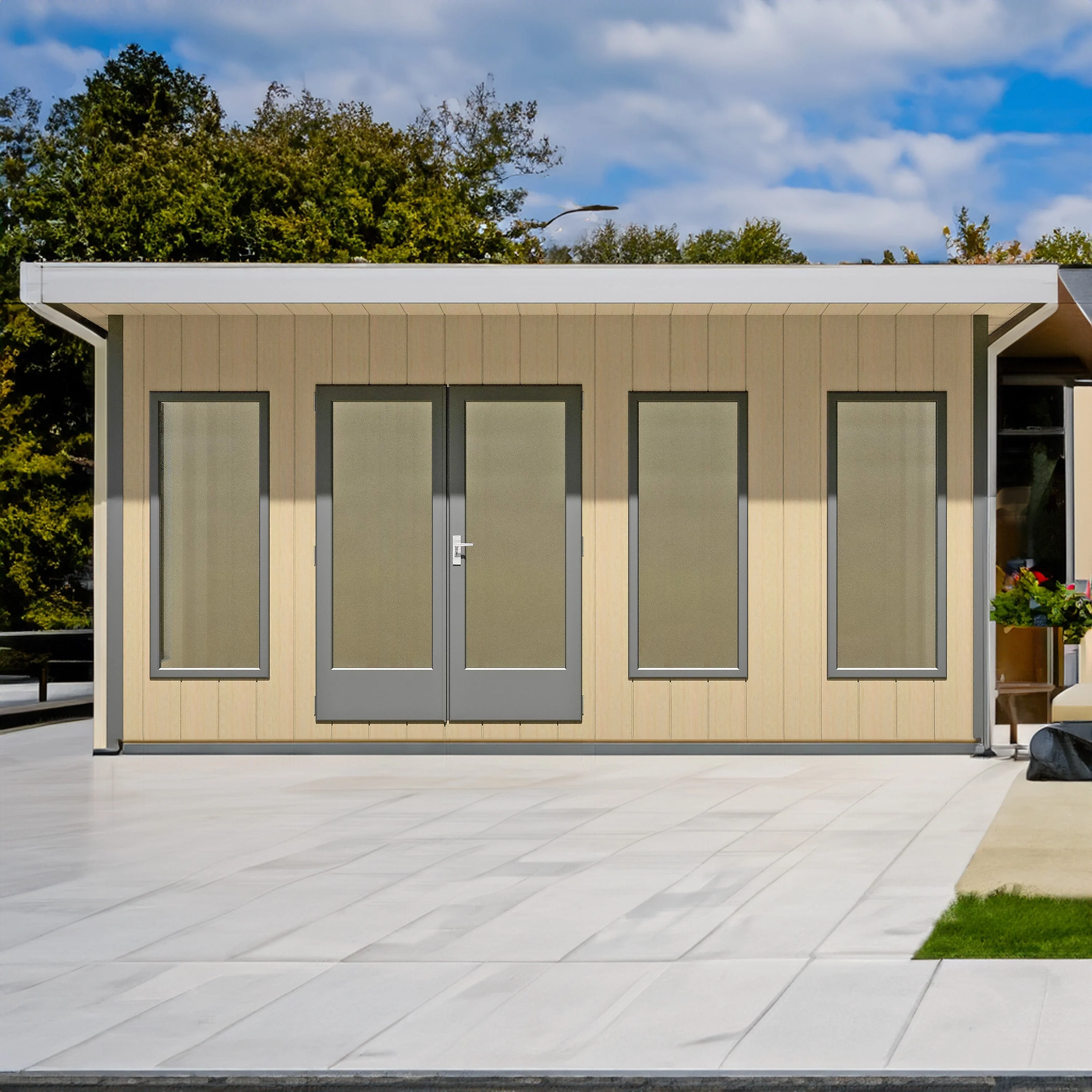 Shire Cali 8' 5" x 15' 6" Pent Garden Office - Premium Wax Board - Image 6