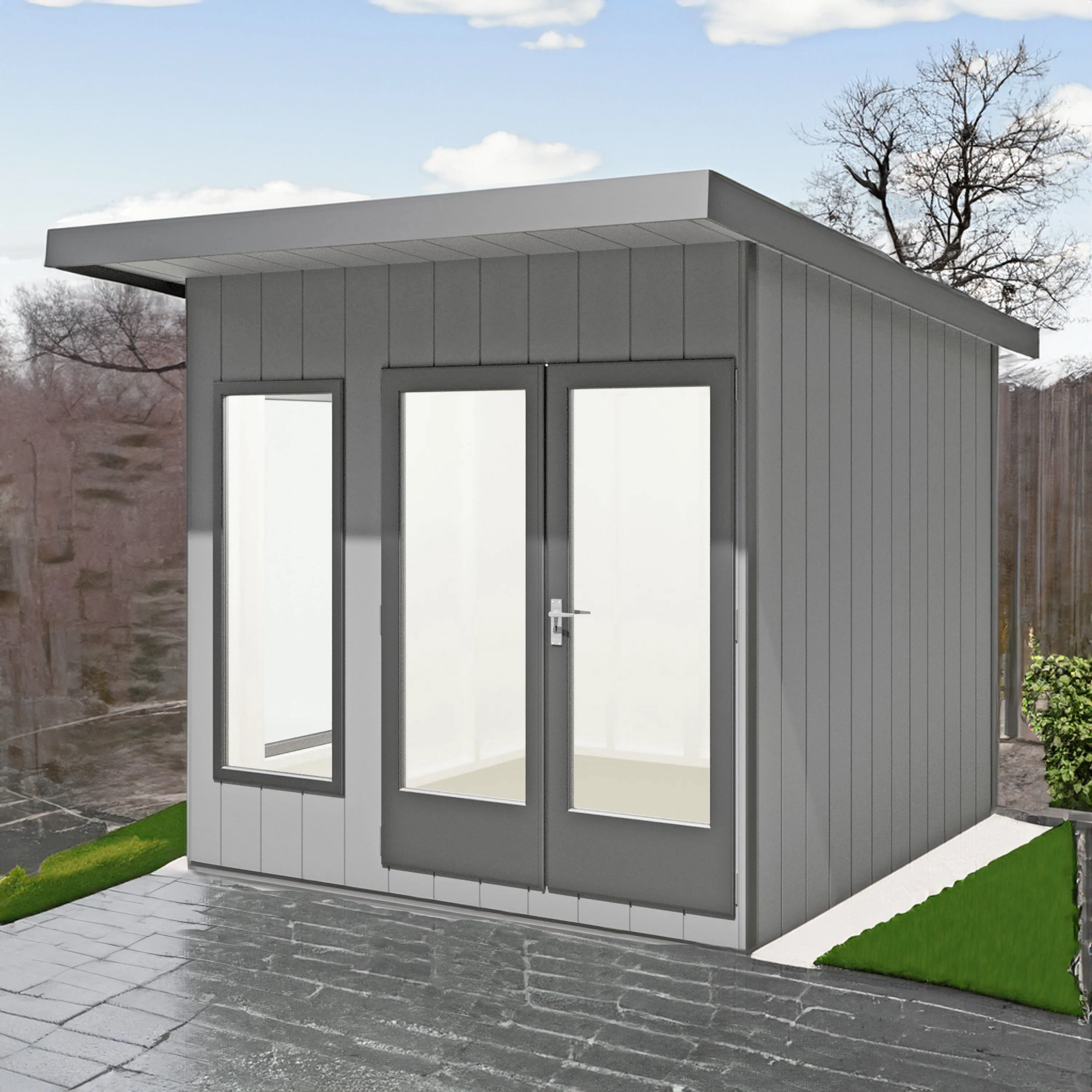 Shire Cali 8' 5" x 8' Pent Garden Office - Premium Wax Board - Image 5
