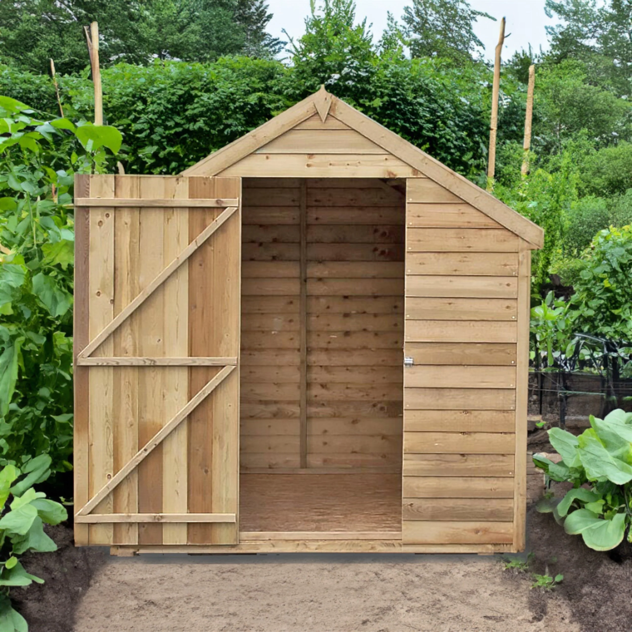 Cambridge 5' 9" x 7' 10" Apex Shed - Premium Pressure Treated Overlap - Image 2