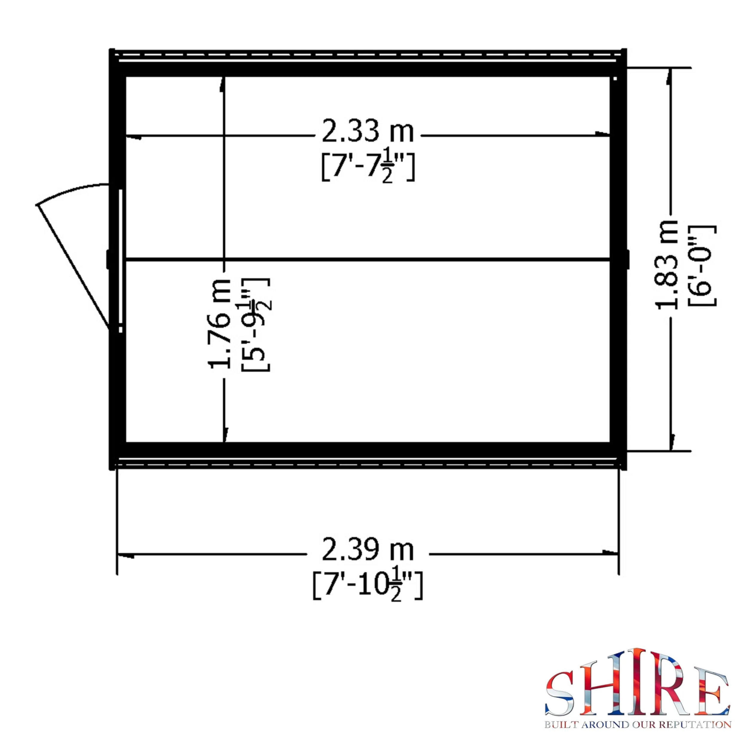 Cambridge 5' 9" x 7' 10" Apex Shed - Premium Pressure Treated Overlap - Image 3