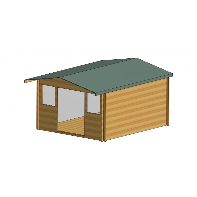 Shire Clipstone 11' 9" x 13' 8" Apex Log Cabin - Premium 44mm Cladding Tongue & Groove - Image 8