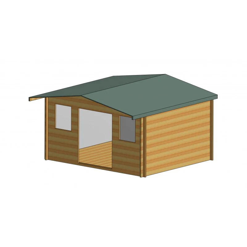 Shire Clipstone 13' 8" x 11' 9" Apex Log Cabin - Premium 44mm Cladding Tongue & Groove - Image 8