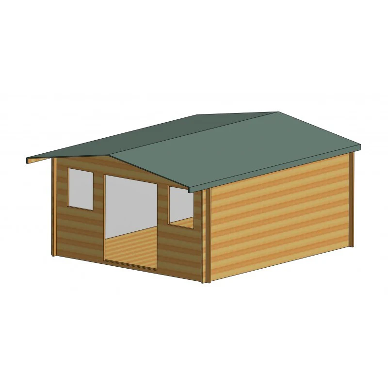 Shire Clipstone 13' 8" x 15' 8" Apex Log Cabin - Premium 34mm Cladding Tongue & Groove - Image 8