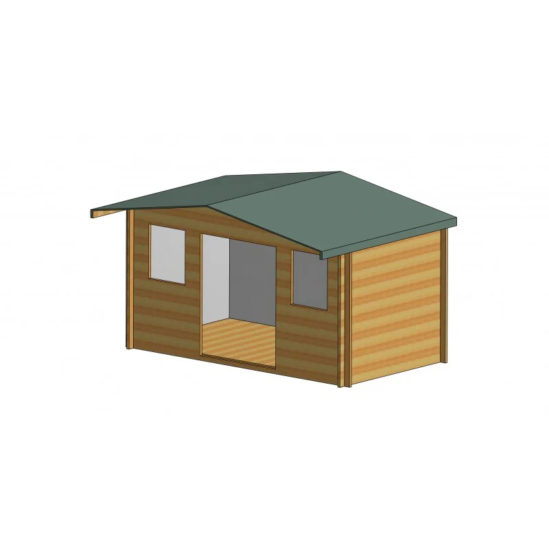 Shire Clipstone 13' 8" x 7' 10" Apex Log Cabin - Premium 34mm Cladding Tongue & Groove - Image 8