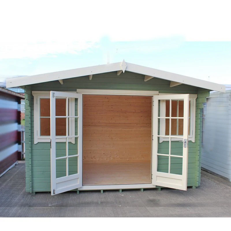 Shire Clipstone 13' 8" x 7' 10" Apex Log Cabin - Premium 70mm Cladding Tongue & Groove - Image 2