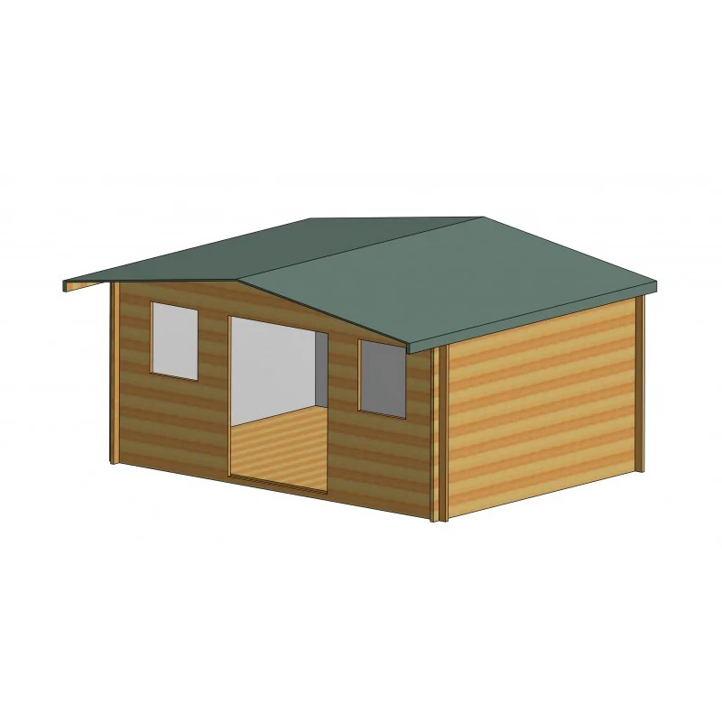 Shire Clipstone 15' 6" x 11' 9" Apex Log Cabin - Premium 44mm Cladding Tongue & Groove - Image 8