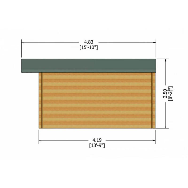 Shire Clipstone 15' 6" x 13' 8" Apex Log Cabin - Premium 70mm Cladding Tongue & Groove - Image 7