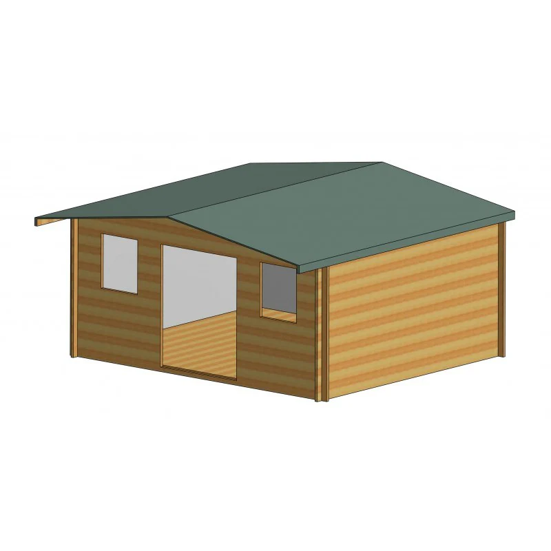 Shire Clipstone 15' 6" x 13' 8" Apex Log Cabin - Premium 70mm Cladding Tongue & Groove - Image 8