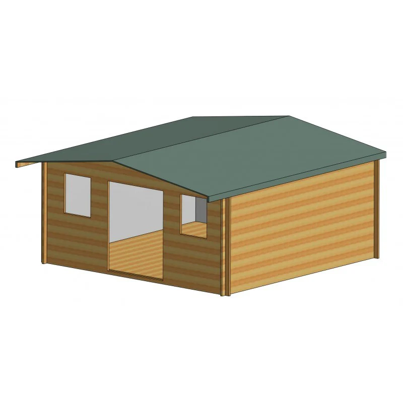 Shire Clipstone 15' 6" x 15' 8" Apex Log Cabin - Premium 44mm Cladding Tongue & Groove - Image 8