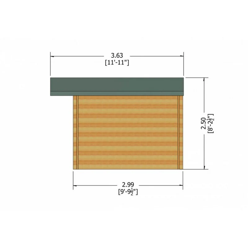 Shire Clipstone 15' 6" x 9' 9" Apex Log Cabin - Premium 44mm Cladding Tongue & Groove - Image 7