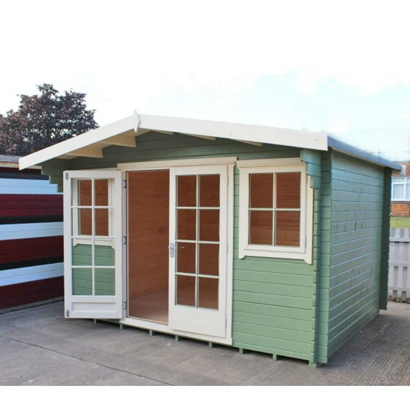 Shire Clipstone 15' 8" x 9' 9" Apex Log Cabin - Premium 28mm Cladding Tongue & Groove - Image 3