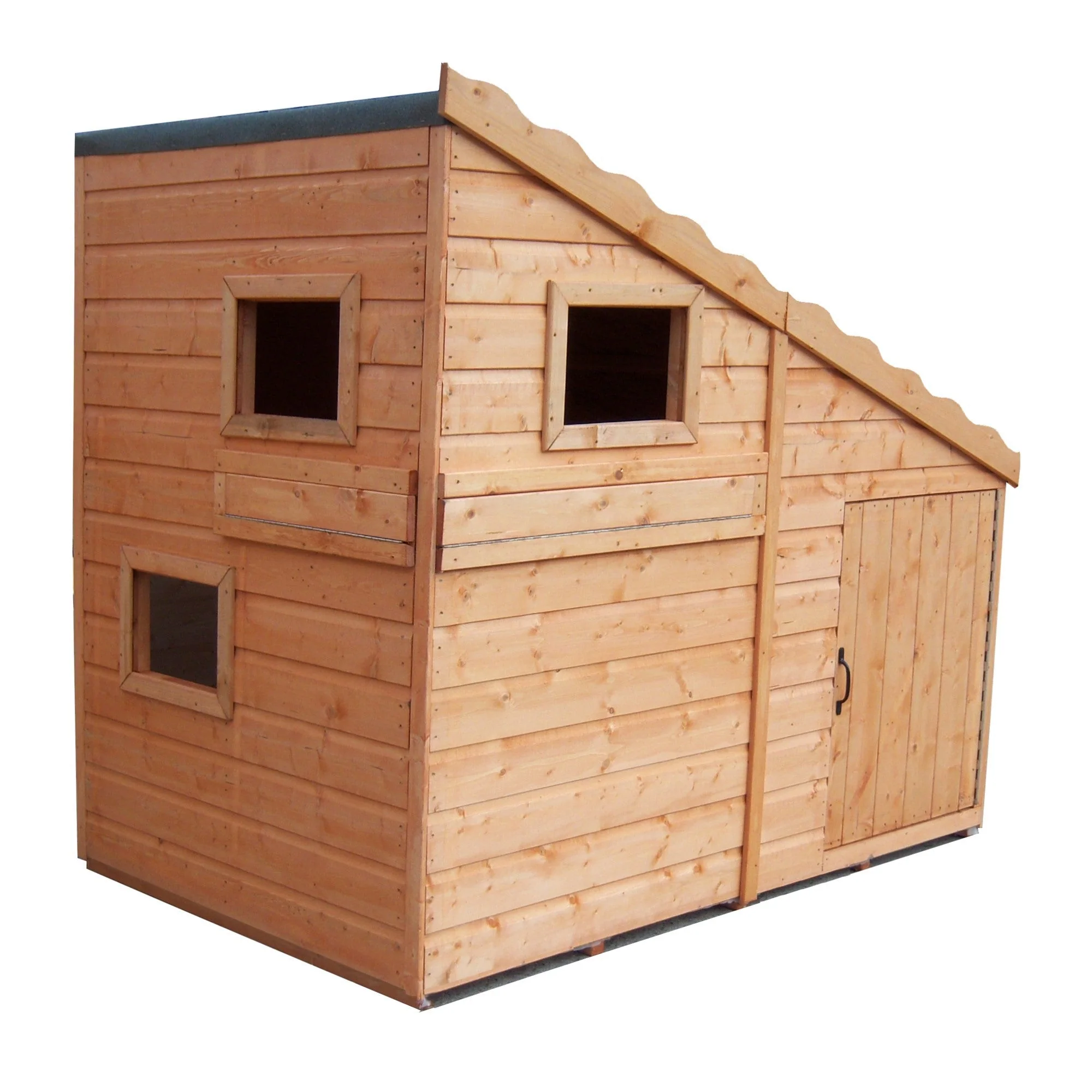 Command Post 3' 8" x 5' 10" Pent Children's Playhouse - Premium Dip Treated Shiplap - Image 6