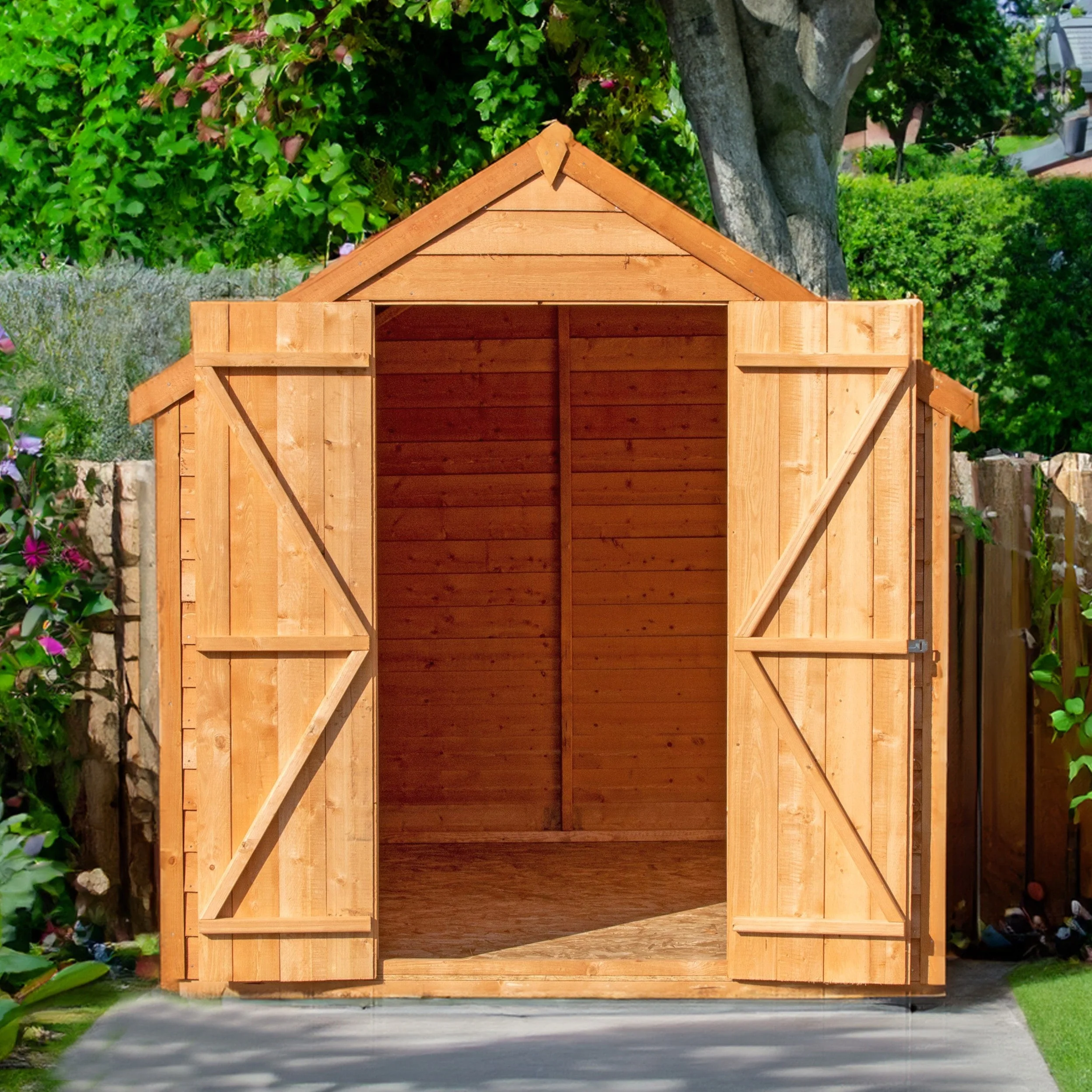 Cromer 5' 9" x 7' 10" Apex Shed - Premium 6mm Cladding Overlap - Image 2