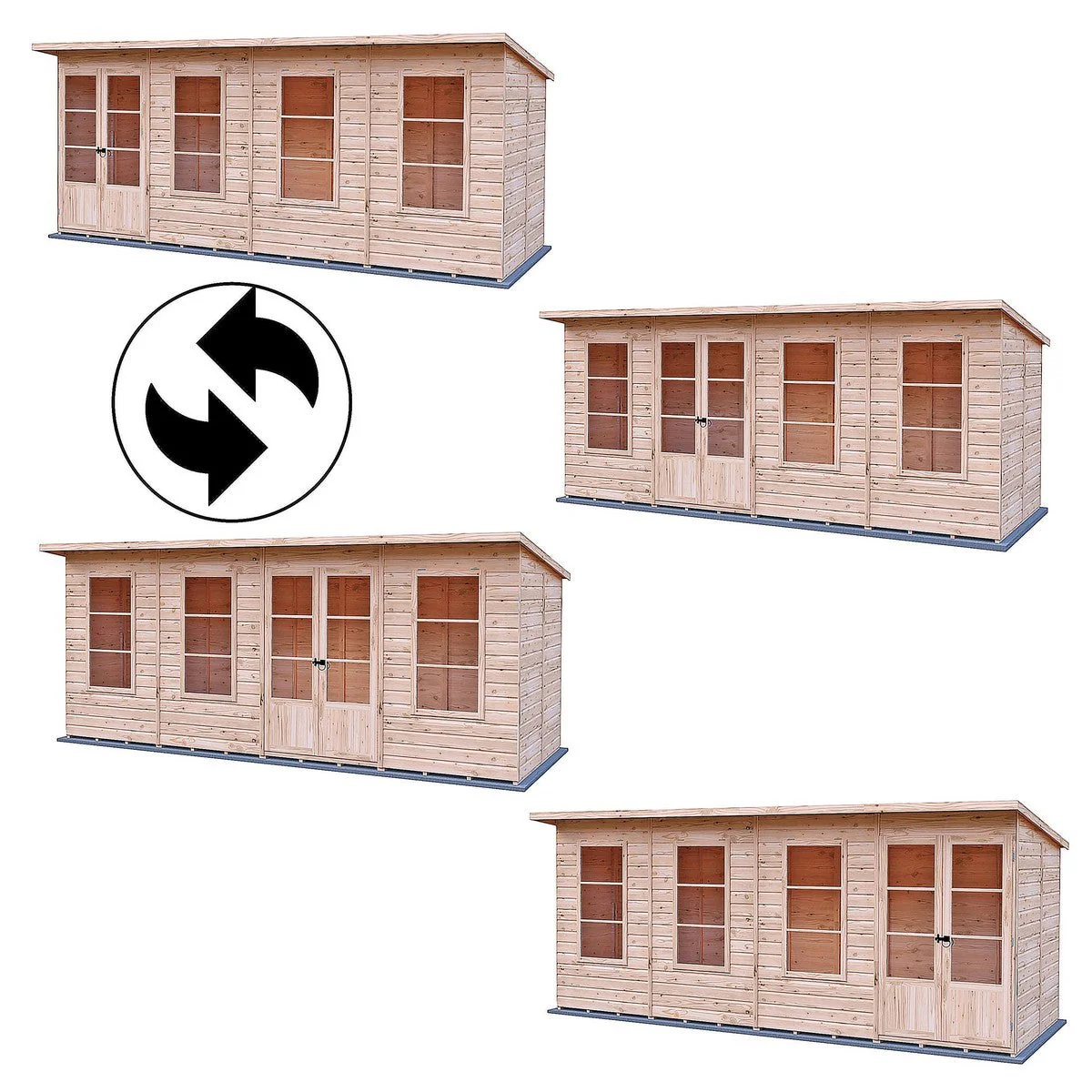 Shire Dahlia 7' 4" x 16' 2" Pent Summerhouse - Premium Dip Treated Overlap - Image 7