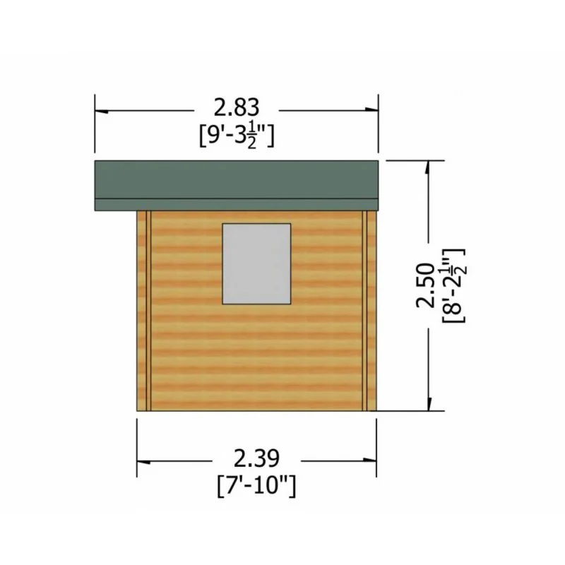 Shire Dalby 7' 10" x 7' 10" Apex Log Cabin - Premium 70mm Cladding Tongue & Groove - Image 8