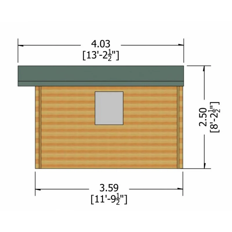 Shire Dalby 9' 9" x 11' 9" Apex Log Cabin - Premium 44mm Cladding Tongue & Groove - Image 8