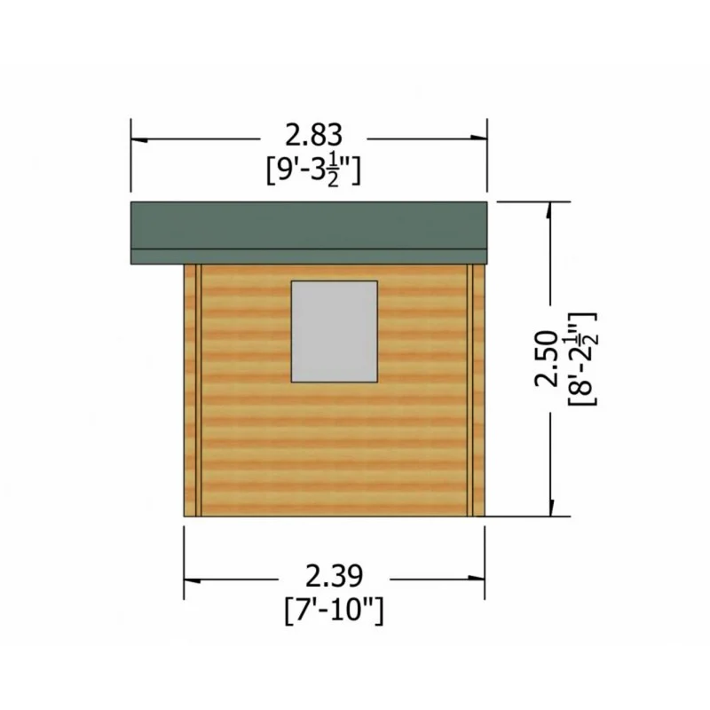 Shire Dalby 9' 9" x 7' 10" Apex Log Cabin - Premium 28mm Cladding Tongue & Groove - Image 7