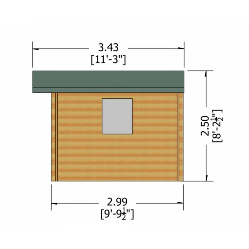 Shire Dalby 9' 9" x 9' 9" Apex Log Cabin - Premium 34mm Cladding Tongue & Groove - Image 8