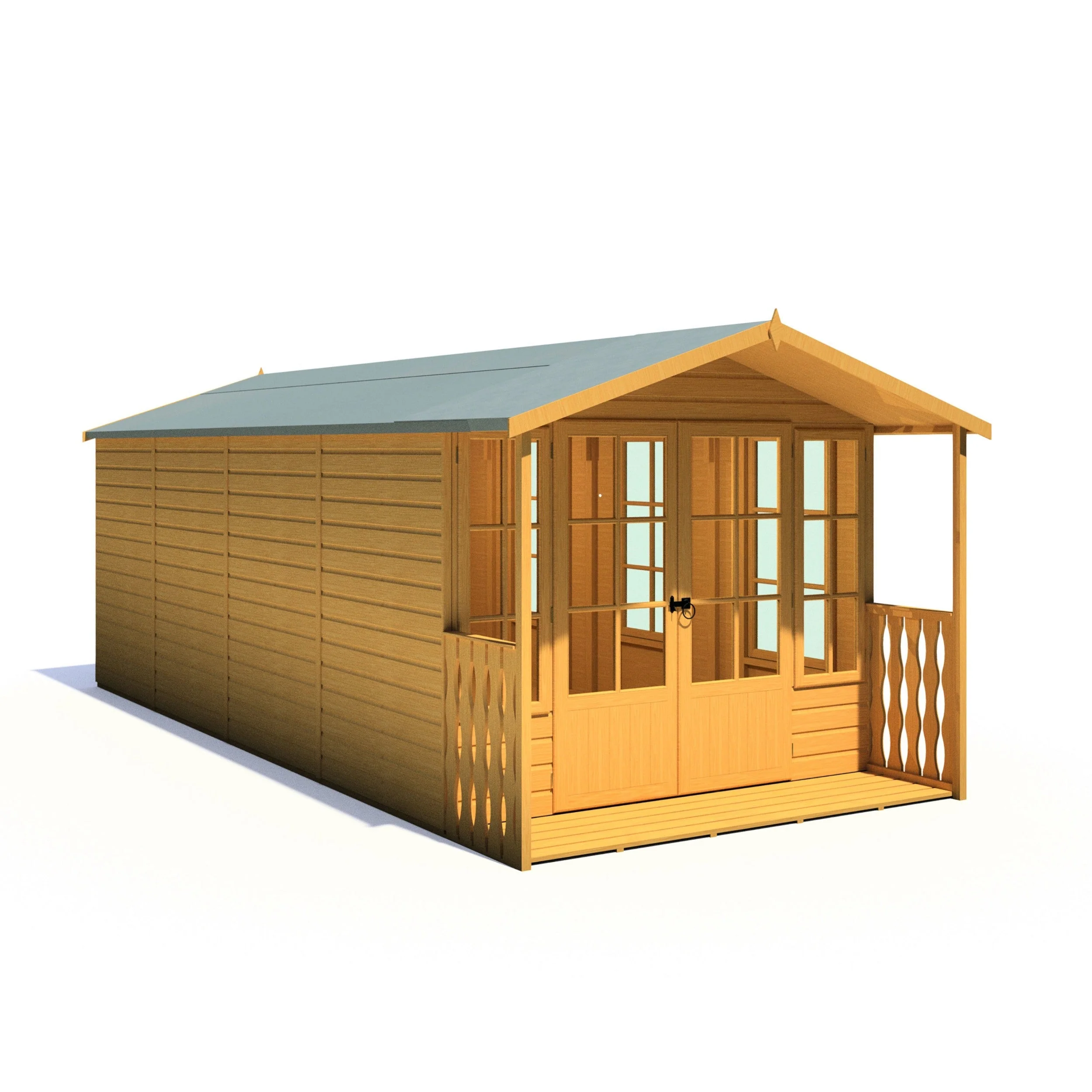 Shire Delmora 15' 5" x 8' Apex Summerhouse - Premium Dip Treated Shiplap - Image 10