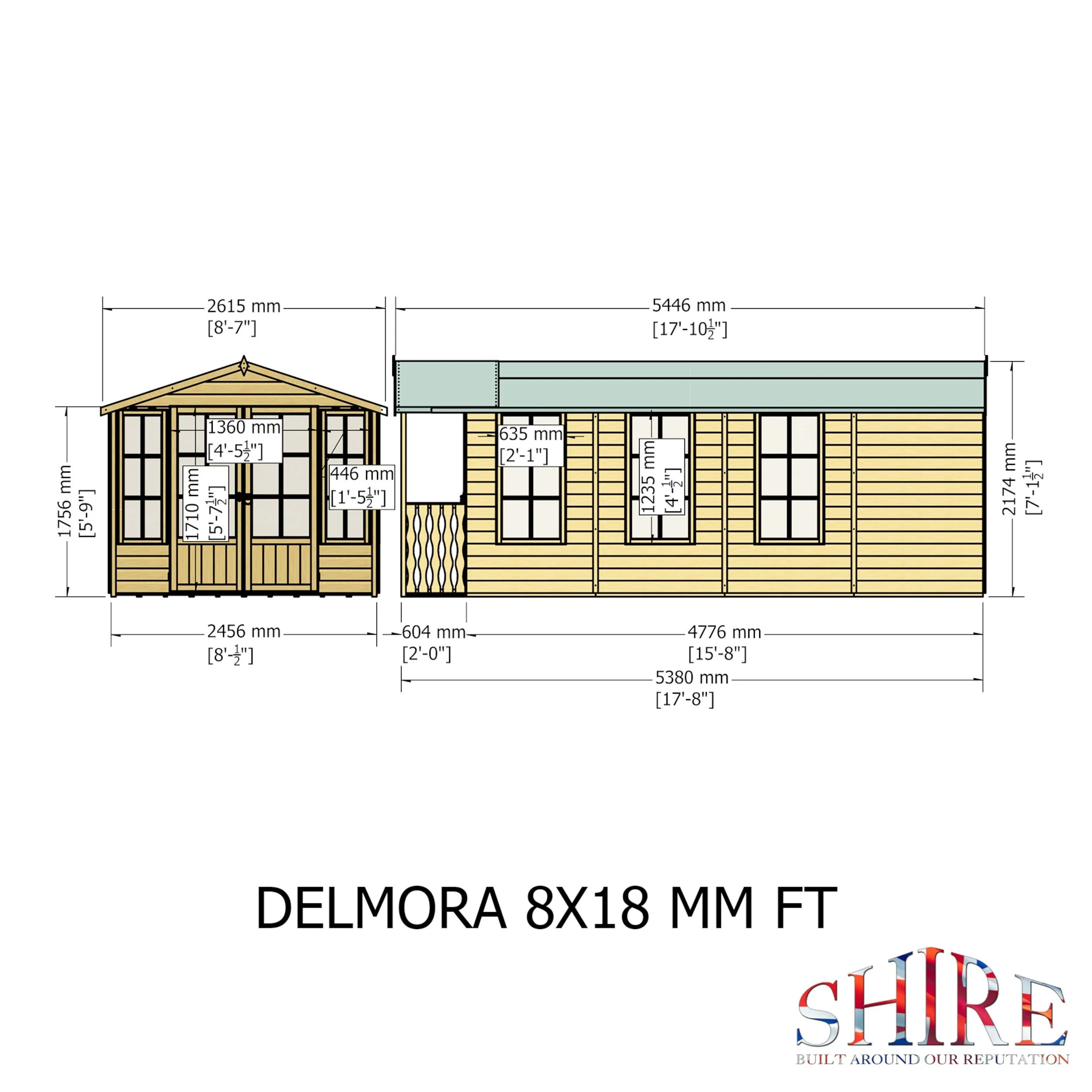 Shire Delmora 15' 5" x 8' Apex Summerhouse - Premium Dip Treated Shiplap - Image 3