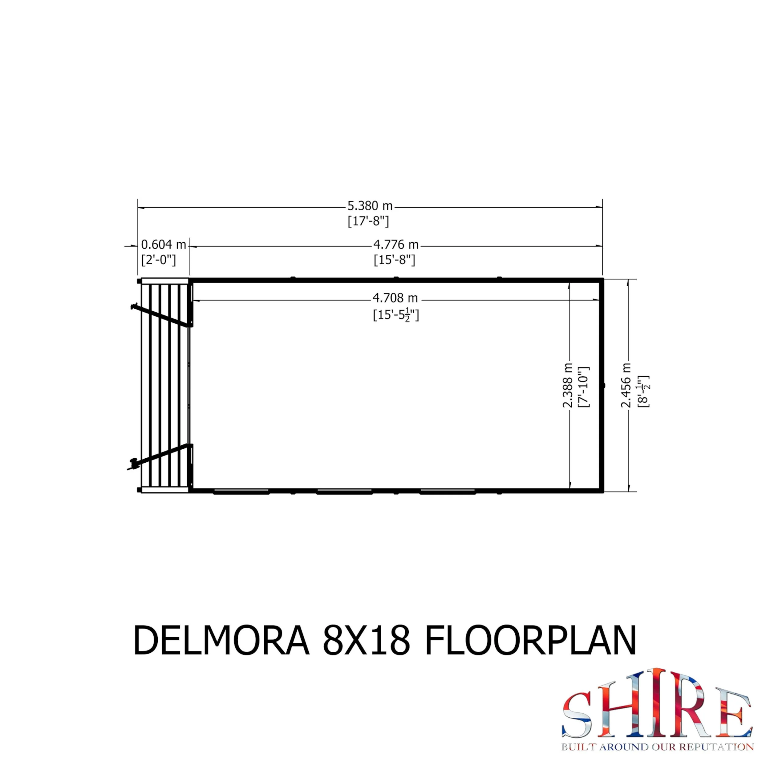 Shire Delmora 15' 5" x 8' Apex Summerhouse - Premium Dip Treated Shiplap - Image 4
