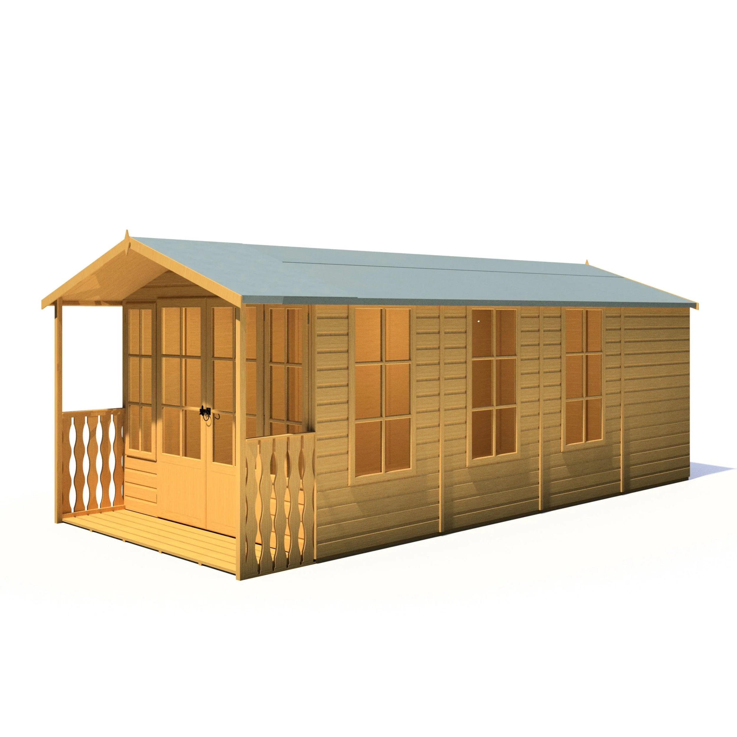 Shire Delmora 15' 5" x 8' Apex Summerhouse - Premium Dip Treated Shiplap - Image 6