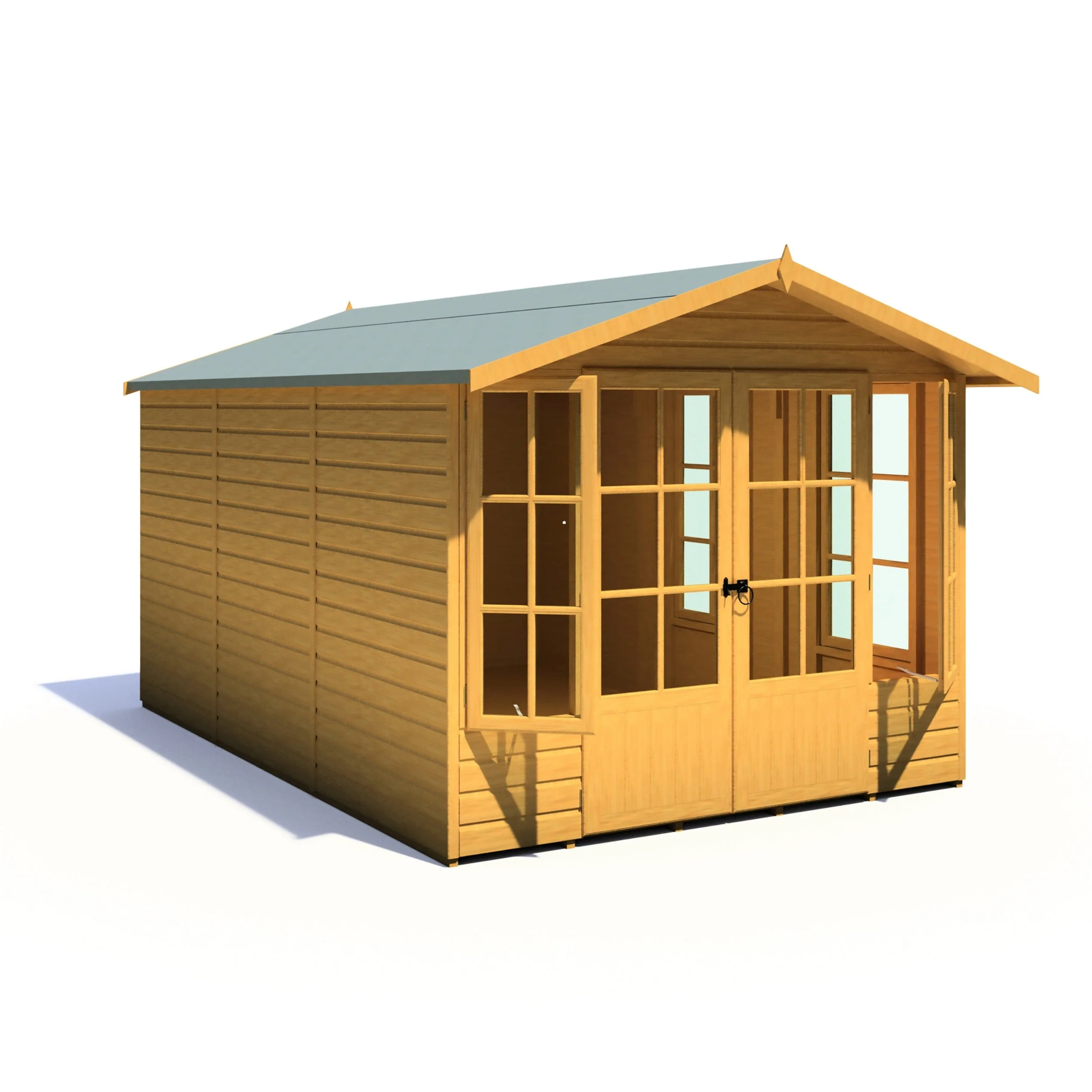 Shire Delmora 11' 6" x 8' Apex Summerhouse - Premium Dip Treated Shiplap - Image 10