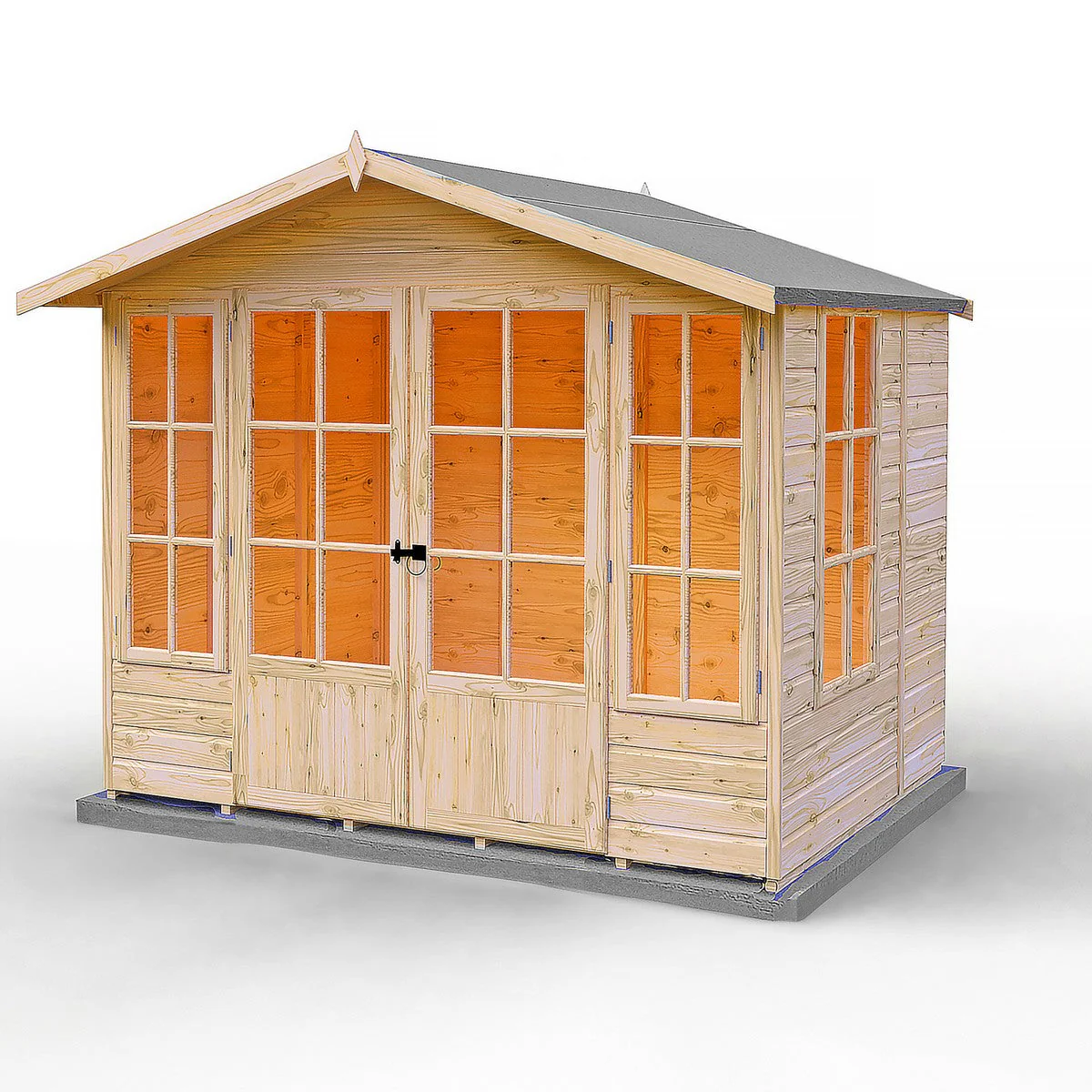 Shire Delmora 6' 11" x 8' 6" Apex Summerhouse - Premium Dip Treated Shiplap - Image 10