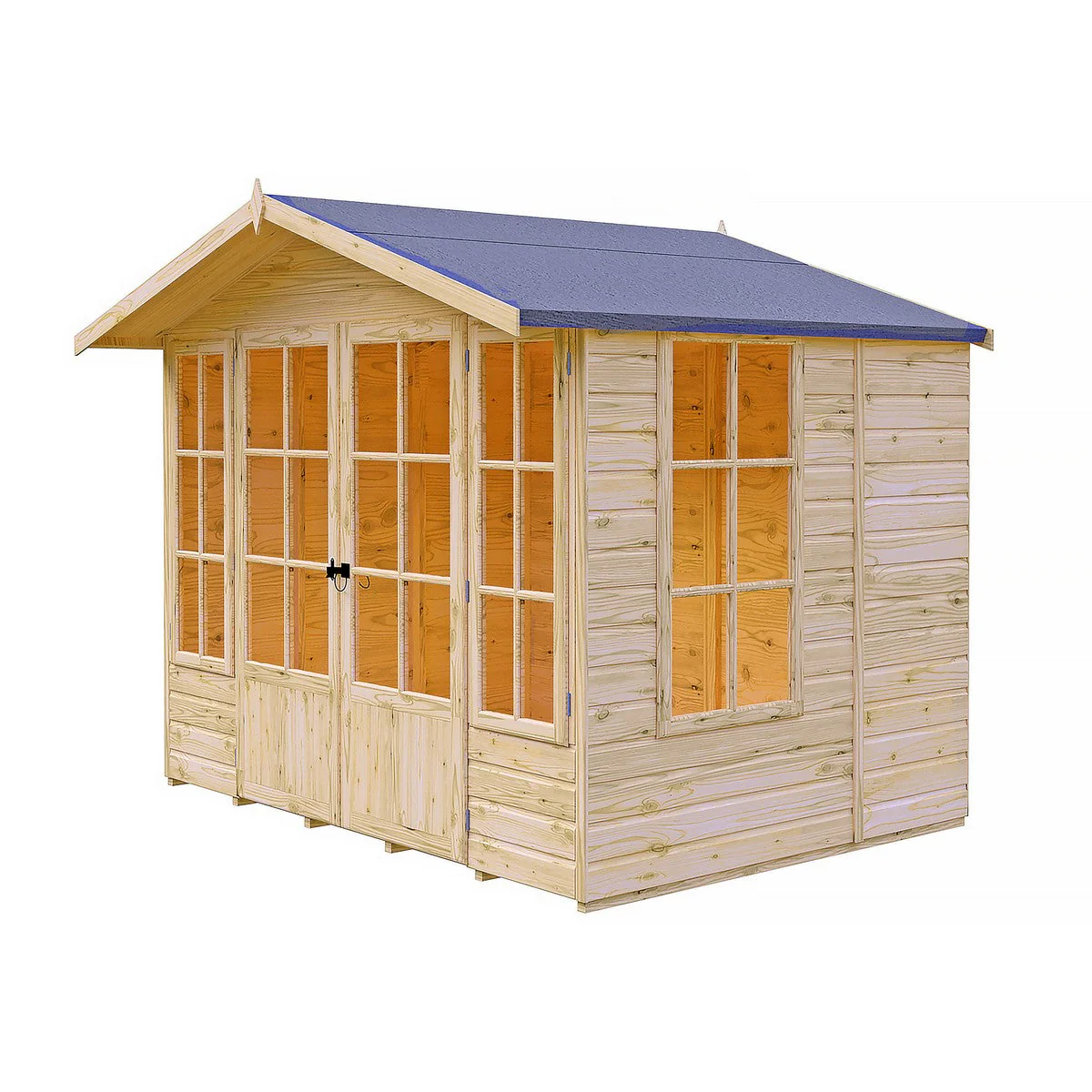 Shire Delmora 6' 11" x 8' 6" Apex Summerhouse - Premium Dip Treated Shiplap - Image 12