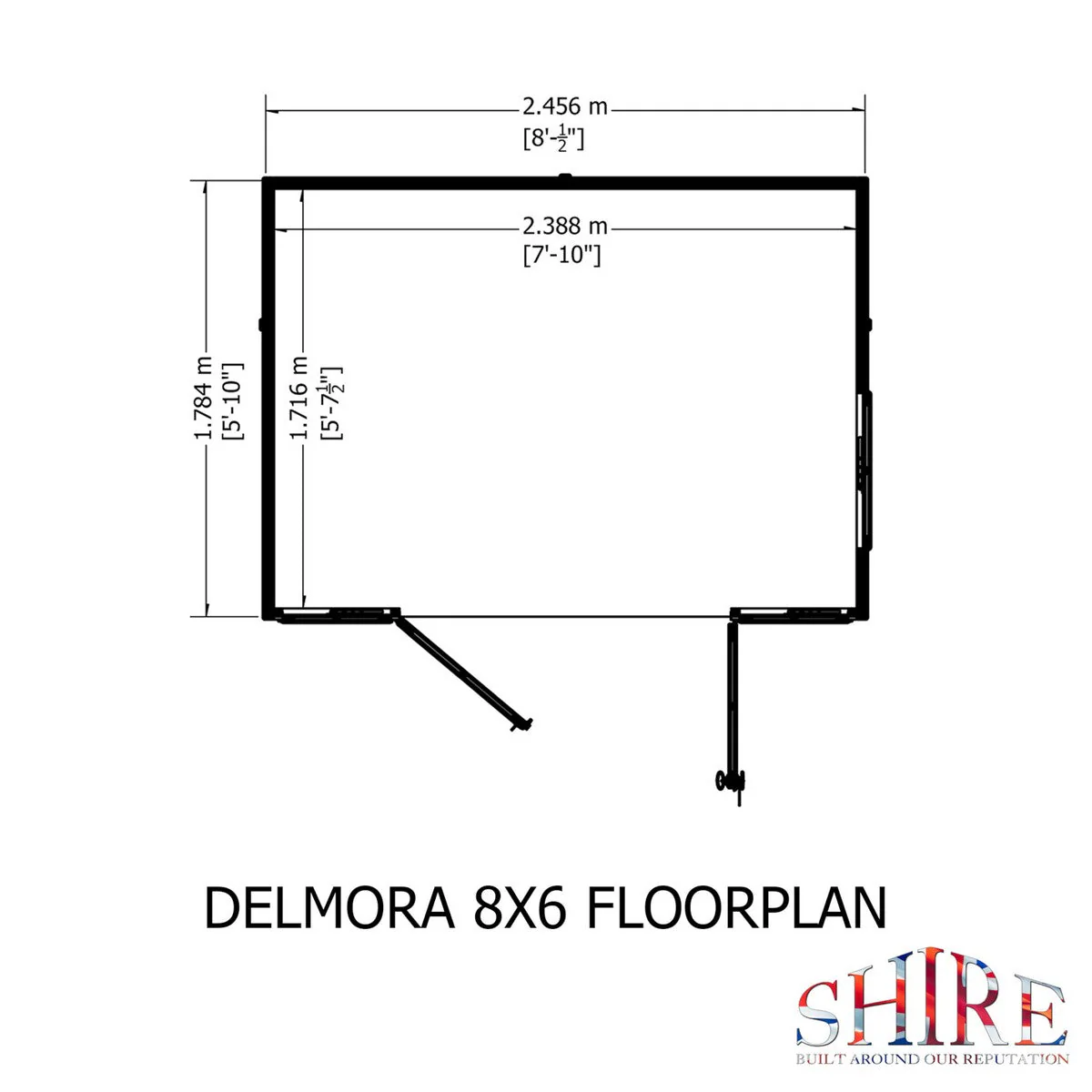 Shire Delmora 6' 11" x 8' 6" Apex Summerhouse - Premium Dip Treated Shiplap - Image 3
