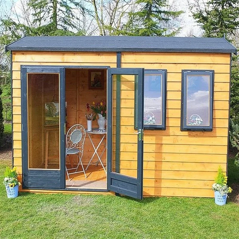 Shire Drayton 7' 3" x 9' 10" Reverse Apex Garden Studio - Premium Dip Treated Overlap - Image 3