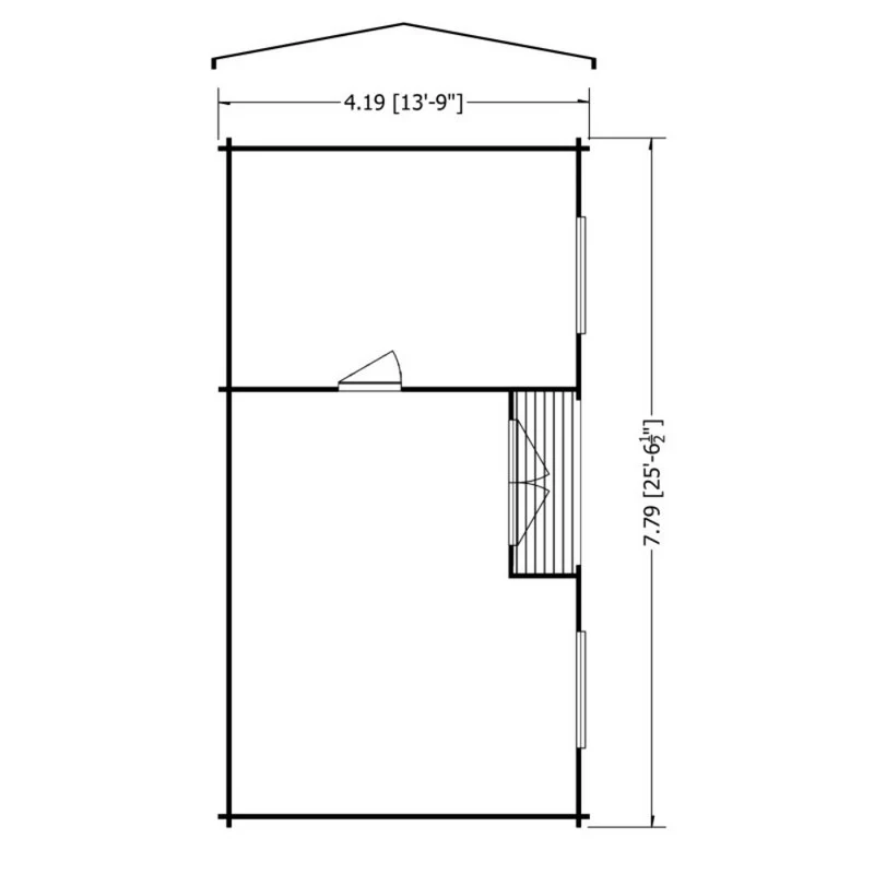 Shire Elveden 13' 8" x 25' 10" Reverse Apex Log Cabin - Premium 44mm Cladding Tongue & Groove - Image 7