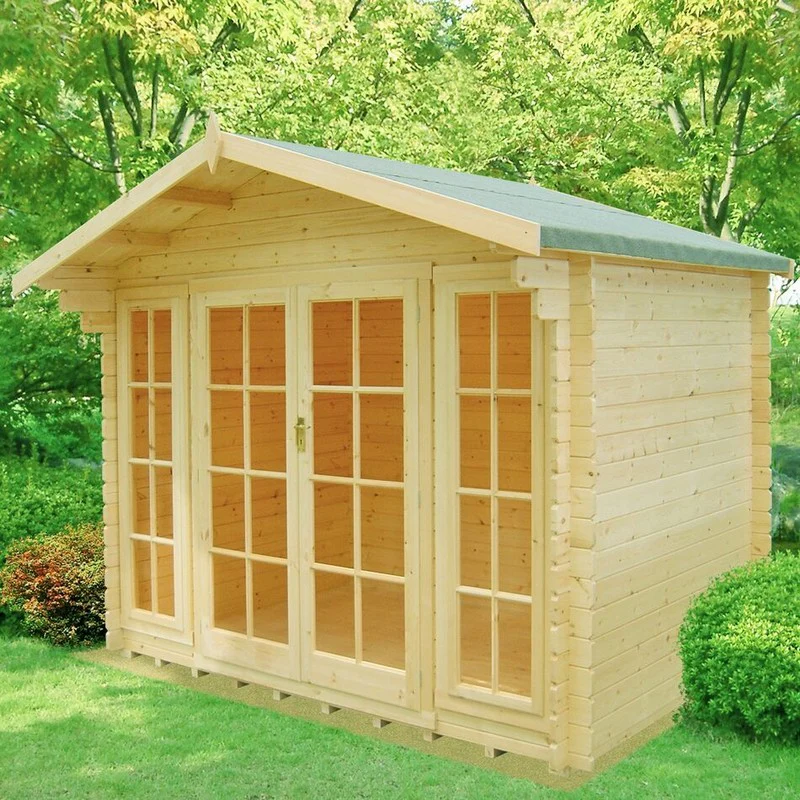Shire Epping 11' 9" x 13' 8" Apex Log Cabin - Premium 44mm Cladding Tongue & Groove - Image 2