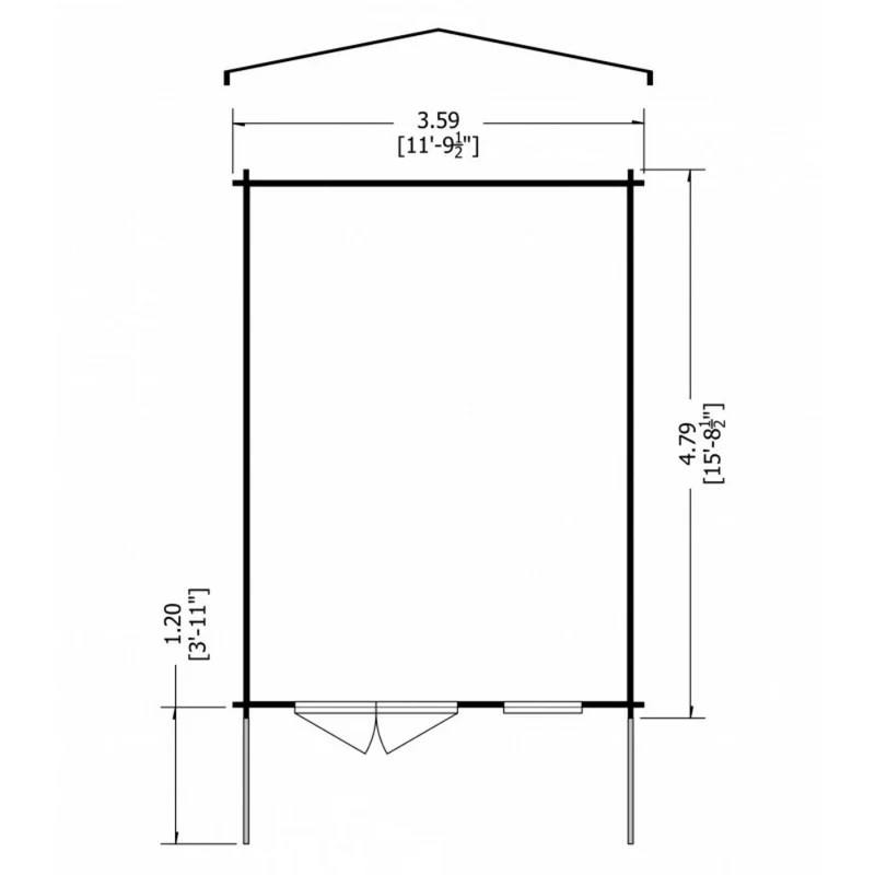 Shire Glenmore 11' 9" x 15' 8" Apex Log Cabin - Premium 28mm Cladding Tongue & Groove - Image 7