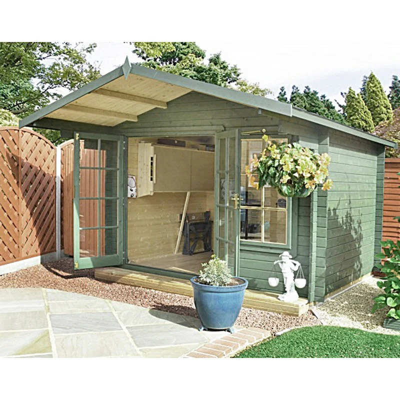 Shire Glenmore 11' 9" x 15' 8" Apex Log Cabin - Premium 70mm Cladding Tongue & Groove - Image 3