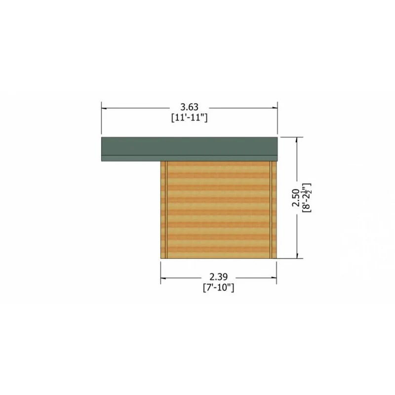 Shire Glenmore 11' 9" x 7' 10" Apex Log Cabin - Premium 44mm Cladding Tongue & Groove - Image 8