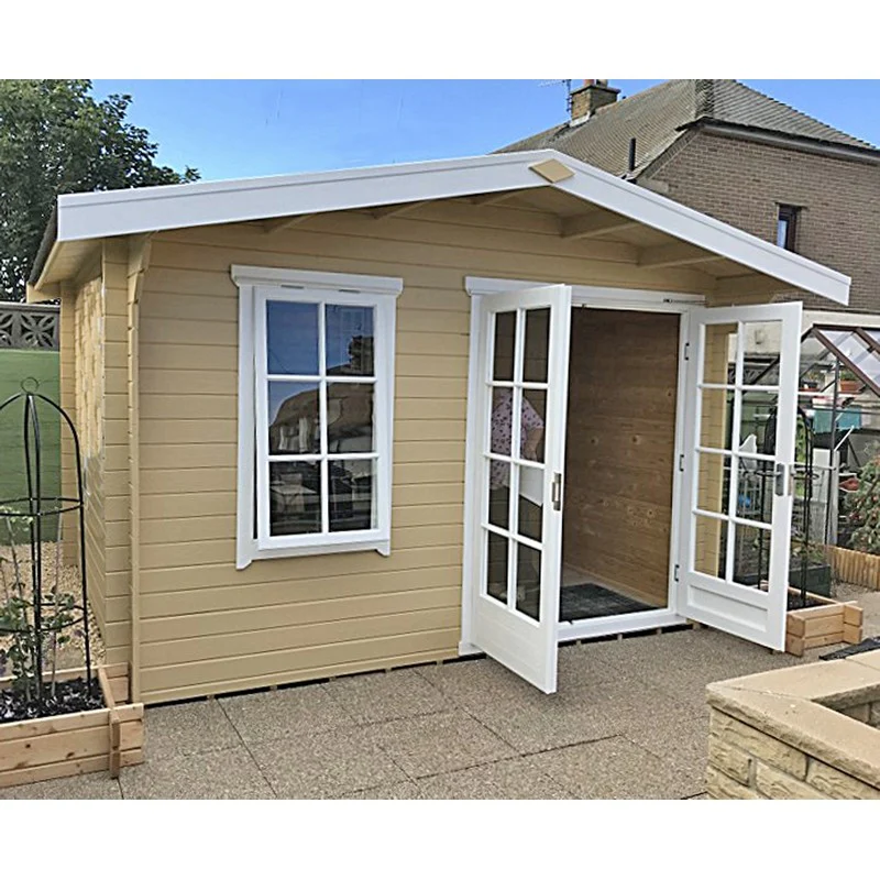 Shire Glenmore 13' 8" x 7' 10" Apex Log Cabin - Premium 28mm Cladding Tongue & Groove - Image 4