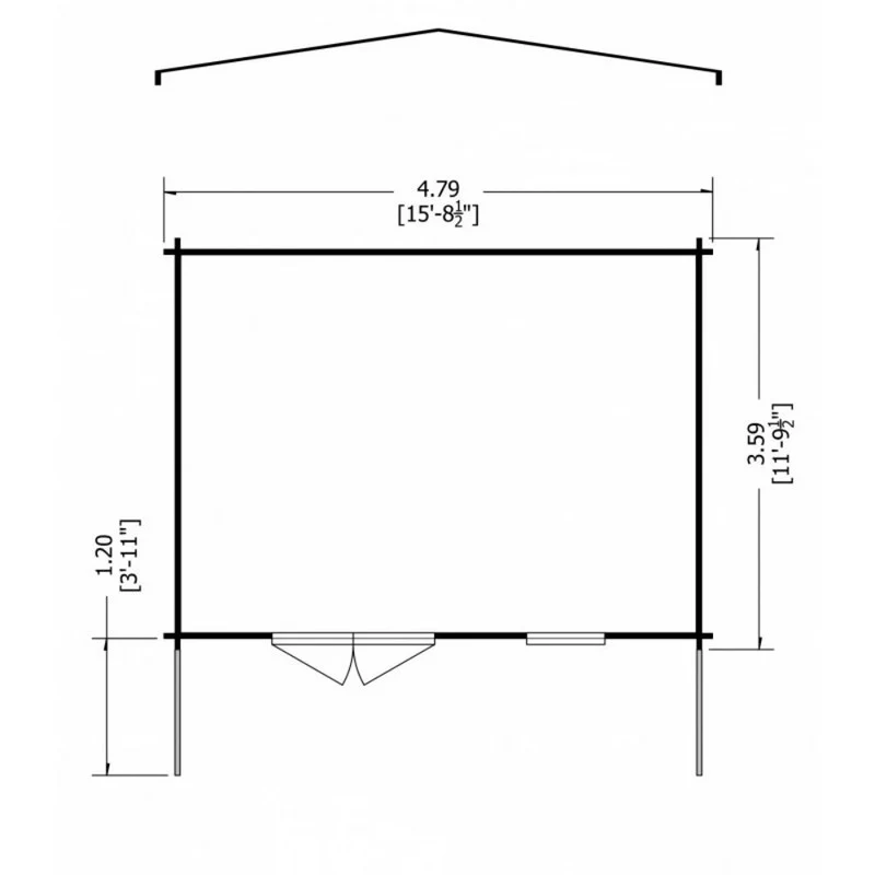 Shire Glenmore 15' 6" x 11' 9" Apex Log Cabin - Premium 70mm Cladding Tongue & Groove - Image 7