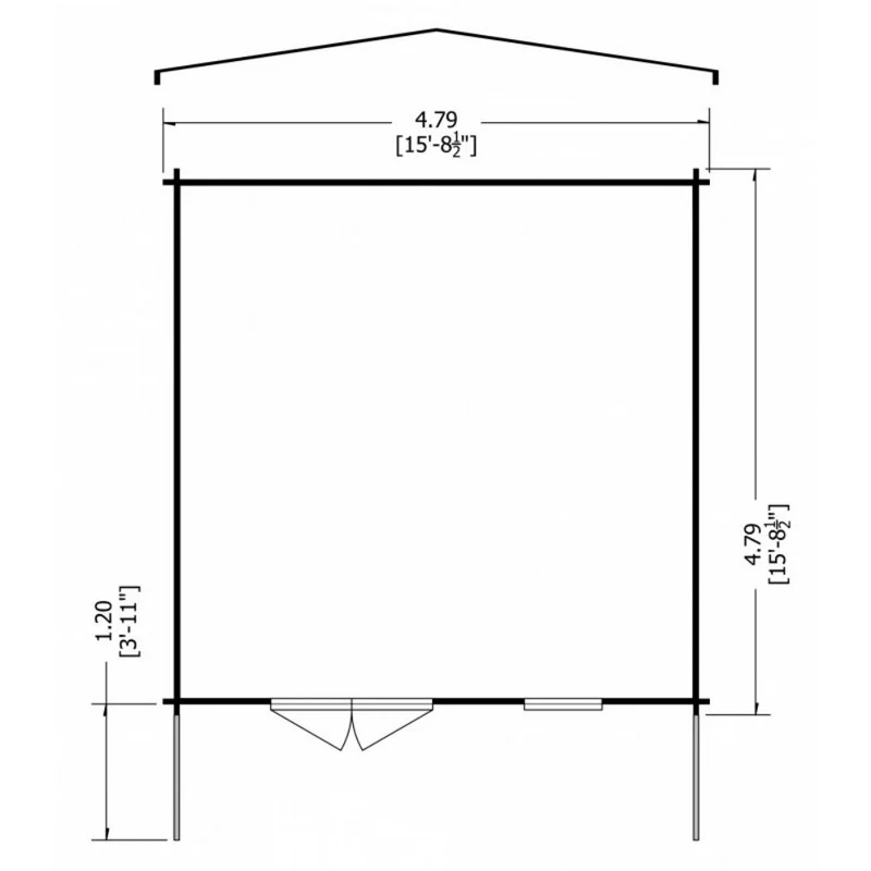 Shire Glenmore 15' 8" x 15' 8" Apex Log Cabin - Premium 28mm Cladding Tongue & Groove - Image 7