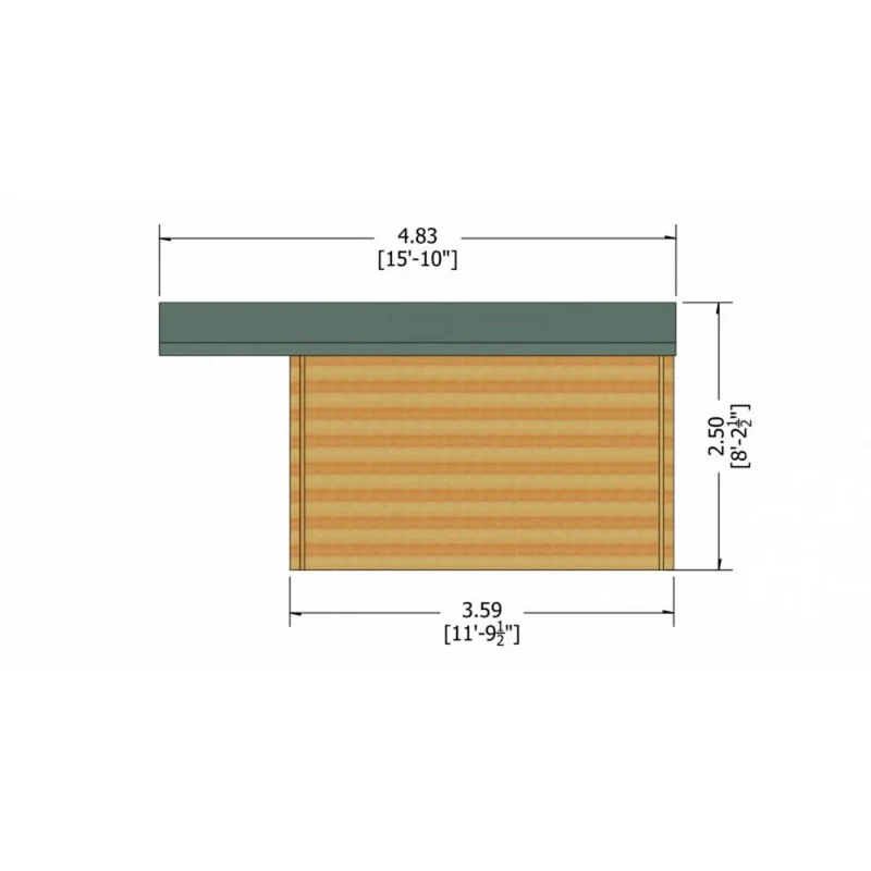 Shire Glenmore 9' 9" x 11' 9" Apex Log Cabin - Premium 28mm Cladding Tongue & Groove - Image 9