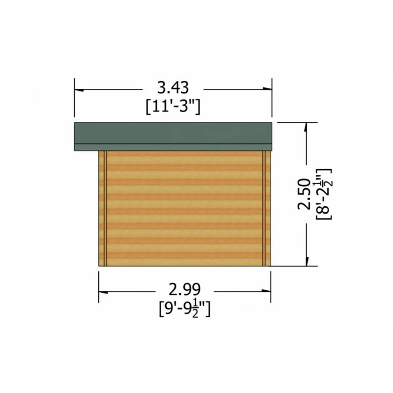 Shire Hale 10' x 12' Apex Log Cabin - Classic 28mm Cladding Tongue & Groove - Image 10