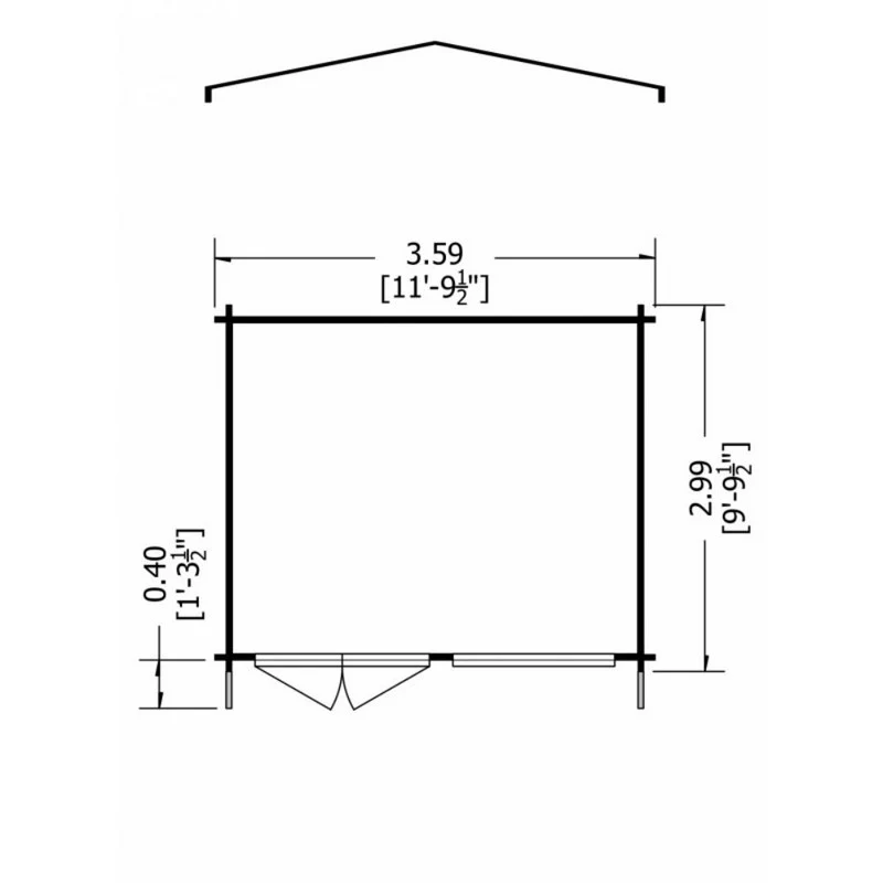 Shire Hale 10' x 12' Apex Log Cabin - Classic 28mm Cladding Tongue & Groove - Image 8