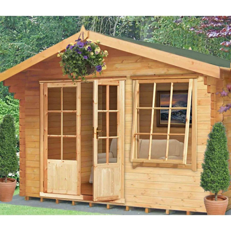 Shire Hale 11' 9" x 15' 8" Apex Log Cabin - Premium 70mm Cladding Tongue & Groove - Image 2