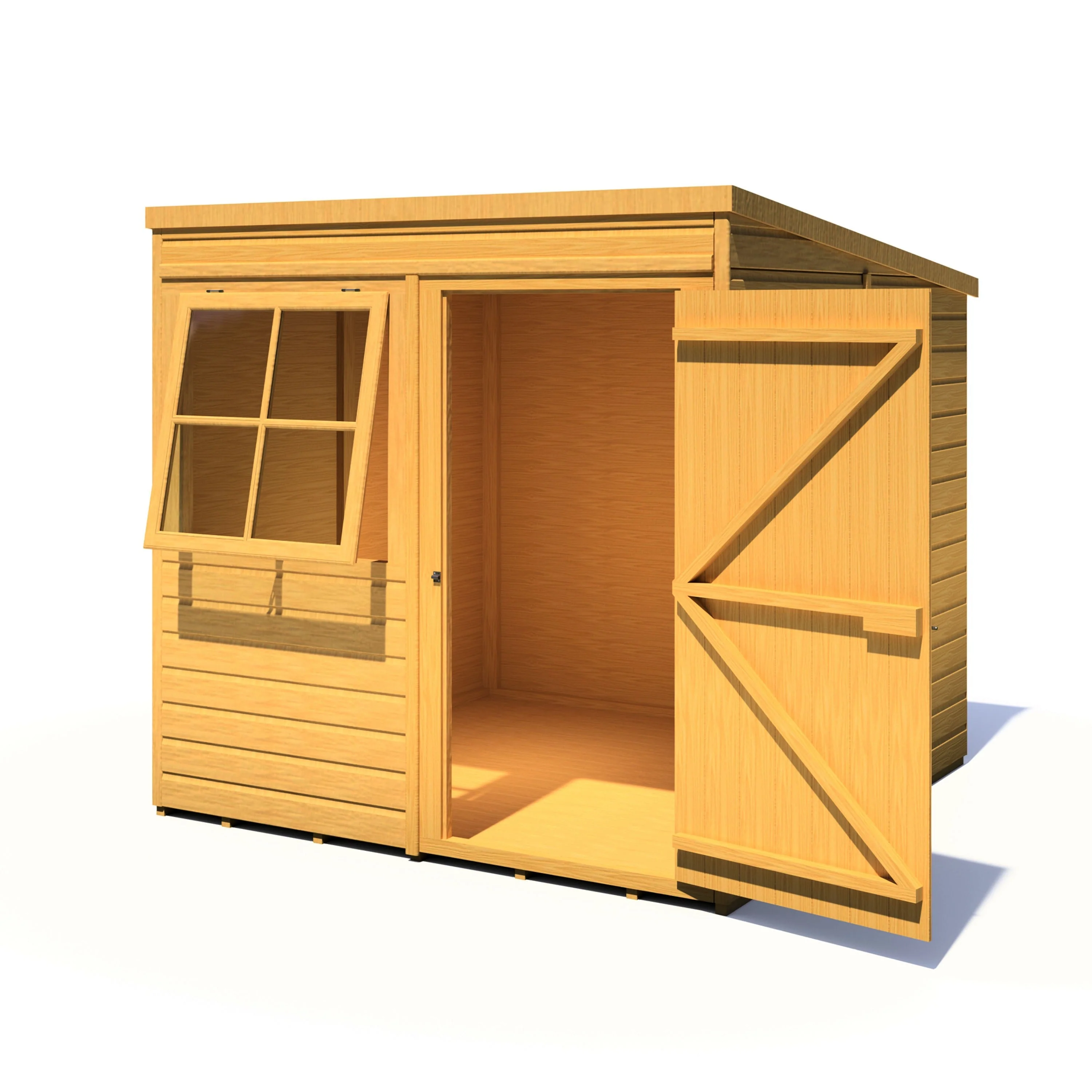 Hampshire 6' 3" x 6' 8" Pent Shed - Premium Dip Treated Shiplap - Image 5