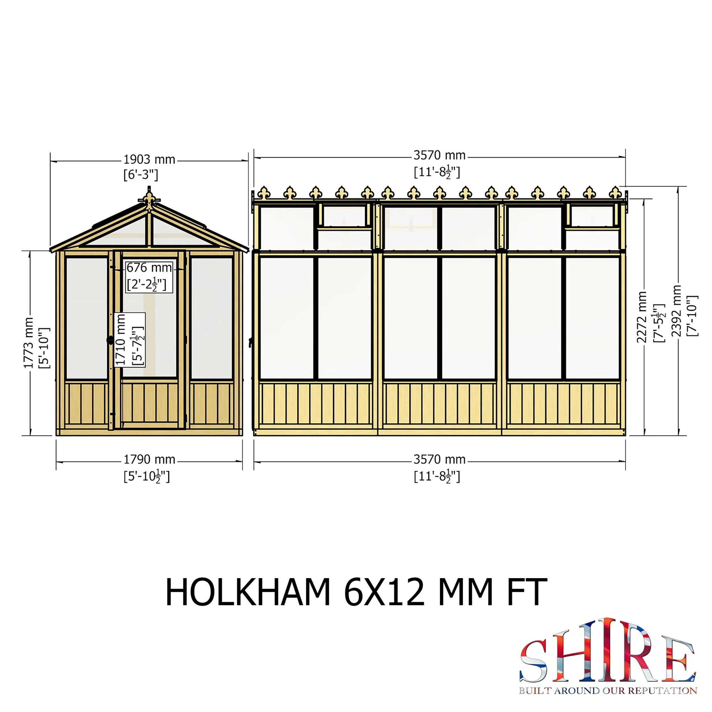 Shire Holkham 11' 8" x 6' 2" Apex Greenhouse - Premium Coated - Image 18