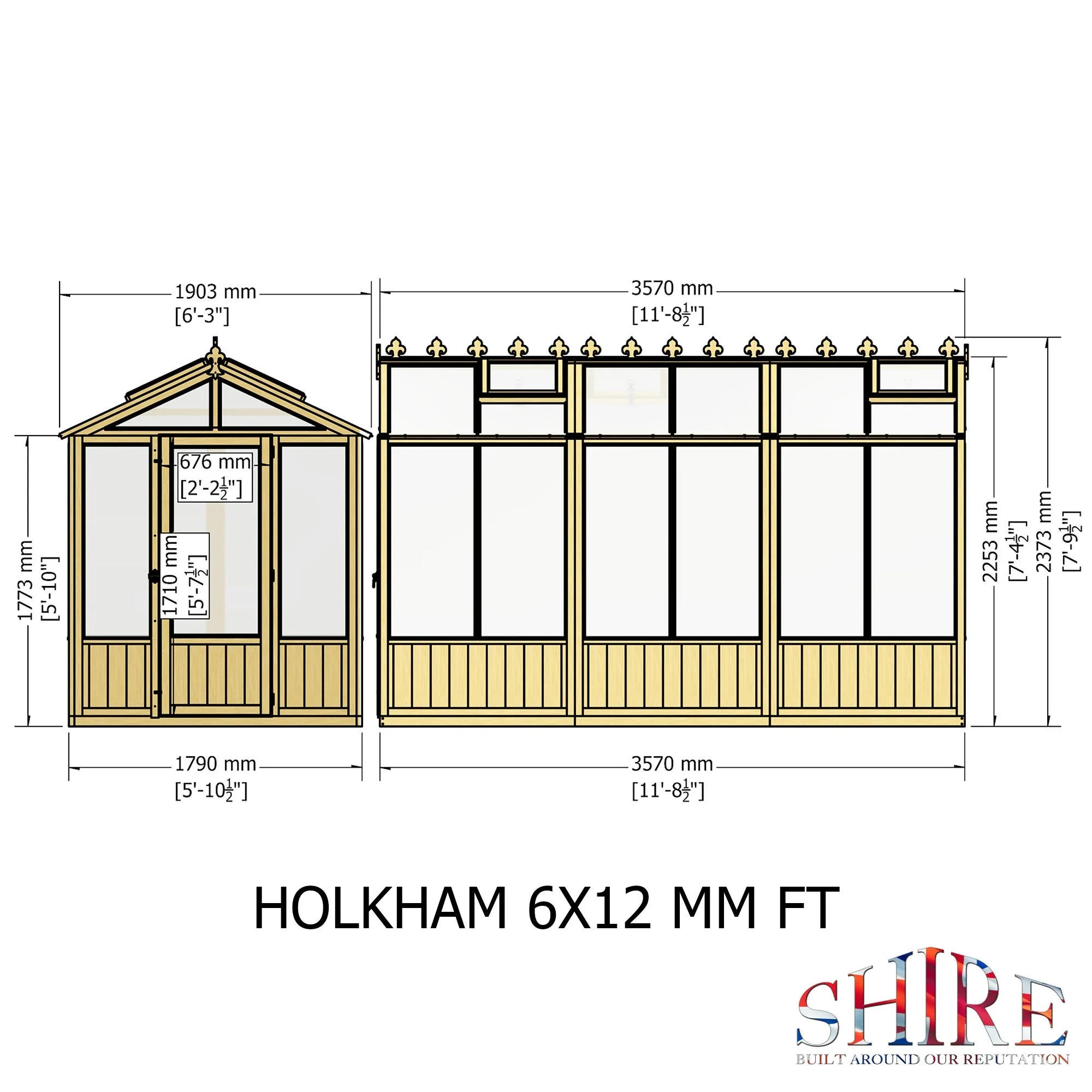 Shire Holkham 11' 8" x 6' 2" Apex Greenhouse - Premium Coated - Image 5
